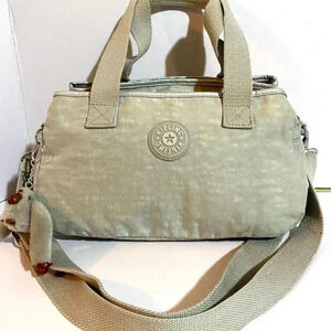 Kipling gray nylon crossbody handbag